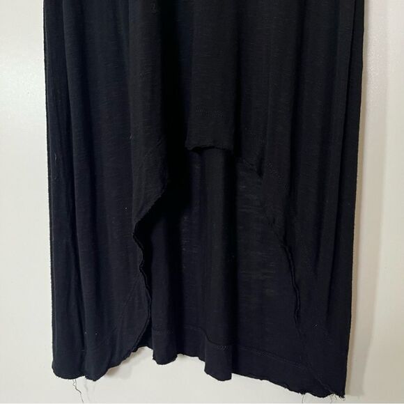 Freeloader Black Midi Dress Hi-Low Burnout Tee T-Shirt Rayon Made in USA Small - Picture 3 of 11